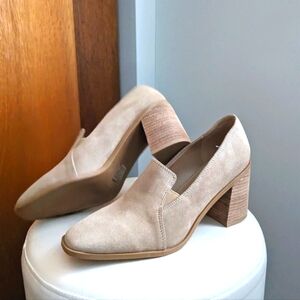 Joie Wevenly Suede Block Heel Loafers 8.5M